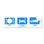 eat_sleep_skid bumper stickers