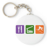 Eat Sleep Skiing keychains