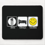 eat sleep smile mousepads