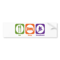Eat Sleep Snowboard Bumper Sticker