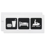Eat Sleep Snowmobile rack cards