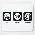 Eat. Sleep. Softball. Mousepad