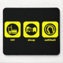 Eat. Sleep. Softball. Mousepad