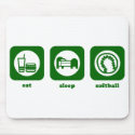 Eat. Sleep. Softball. Mousepad