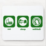 Eat. Sleep. Softball. Mousepad