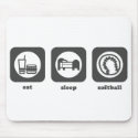 Eat. Sleep. Softball. Mousepad