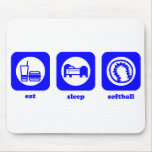Eat. Sleep. Softball. Mousepad