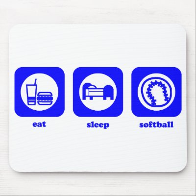 Eat. Sleep. Softball. Mousepad by sports_gear