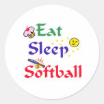 Eat Sleep Softball Sticker