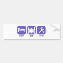 Eat Sleep Squash Bumper Sticker