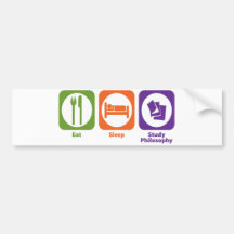 Eat Sleep Study Philosophy Bumper Sticker