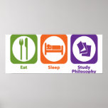Eat Sleep Study Philosophy Poster