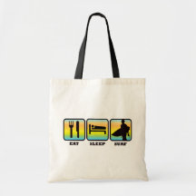 Eat, Sleep, Surf Canvas Bags