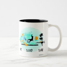 Eat Sleep Surf Coffee Mugs