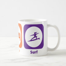 Eat Sleep Surf Coffee Mugs