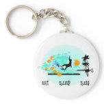 Eat Sleep Surf keychains