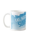Eat, Sleep, Surf mugs