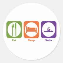 Eat Sleep Swim Stickers