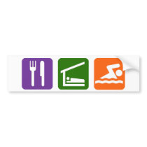 Eat Sleep Swimming Bumper Stickers