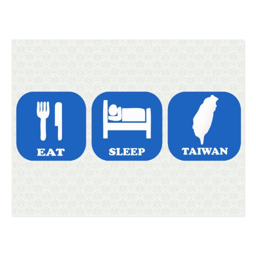 Eat Sleep Taiwan Post Card