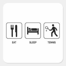 Eat Sleep Tennis Sticker