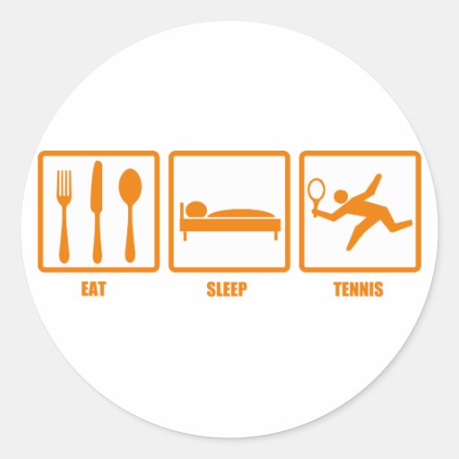 Eat Sleep Tennis Sticker