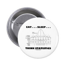 Eat ... Sleep ... Think Statistics (Bell Curve) Pins