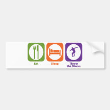 Eat Sleep Throw the Discus Bumper Stickers