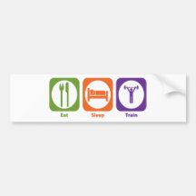 Eat Sleep Train Bumper Sticker