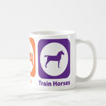 Eat Sleep Train Horses Mugs