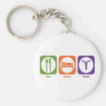 Eat Sleep Train Keychains