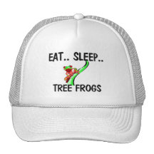 Eat Sleep TREE FROGS Hats