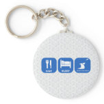 Eat Sleep Trinidad And Tobago keychains