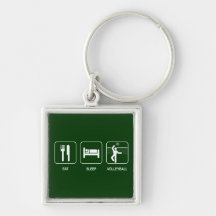 Eat Sleep Volleyball Keychain