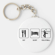 Eat Sleep Volleyball Keychain