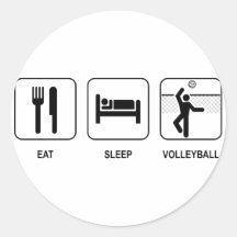 Eat Sleep Volleyball Sticker