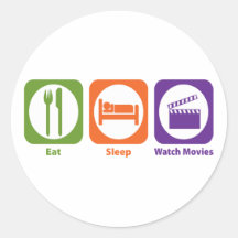 Eat Sleep Watch Movies Sticker