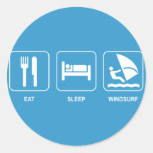 Eat Sleep Windsurf Sticker