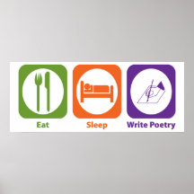 Eat Sleep Write Poetry Poster