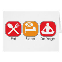 Eat Sleep Yoga Greeting Cards