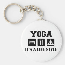 Eat Sleep Yoga Keychains