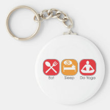 Eat Sleep Yoga Keychains
