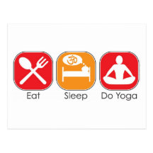 Eat Sleep Yoga Postcard