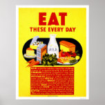 Eat These Every Day 1942 WPA Print