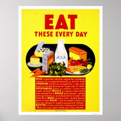 Eat These Every Day 1942 WPA Print by lc_wpa