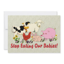Eating Animal Babies Invite