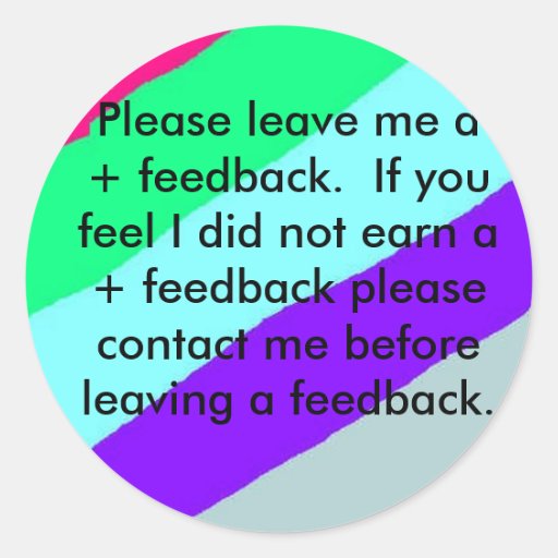 Ebay Feedback Stickers. Please Leave feedback Zazzle