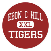 Ebon C Hill - Tigers - Middle School - Bethel Ohio Round Stickers