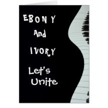 Ebony and Ivory Music Card