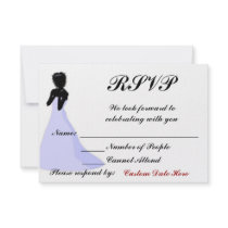 Ebony Bride Custom RSVP Card Custom Announcements